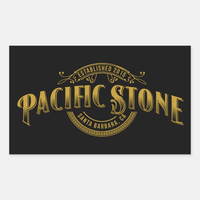 Pacific Stone Sticker Black (Front)