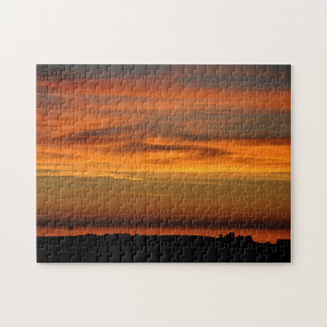 Pacific Sunset Custom Jigsaw Puzzzle Jigsaw Puzzle (Horizontal)
