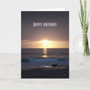Pacific Sunset, Happy Birthday Card