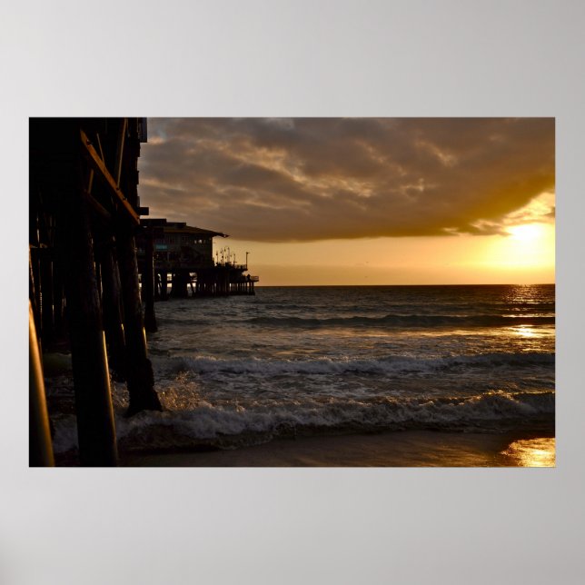 Pacific Sunset in Santa Monica Poster (Front)