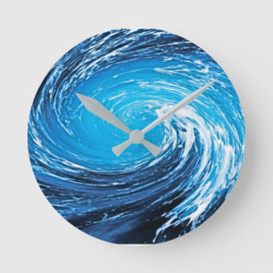 Pacific Surf Round Clock