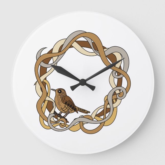 Pacific wren large clock (Front)