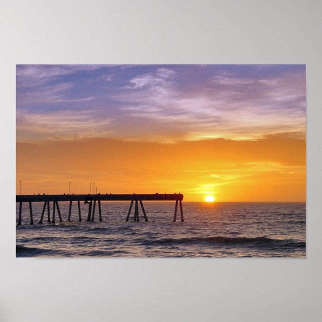Pacifica Pier Sunset Poster (Front)