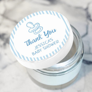 Pacifier Breakfast Boy Baby Shower Classic Round Sticker