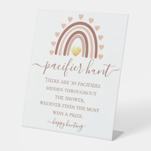 Pacifier Hunt Baby Shower Pedestal Sign