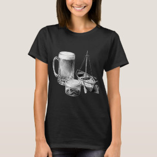 Pacifisht Pacifist Fishing Vintage Sunset Funny Fi T-Shirt