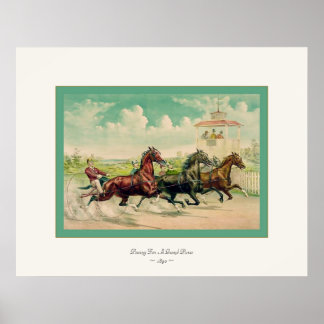 Pacing For A Grand Purse ~ 1890 ~ Fine Art Poster