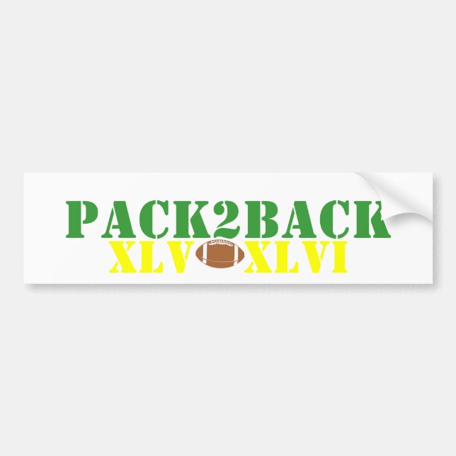 PACK2BACK VLV -XLVI BUMPER STICKER (Front)