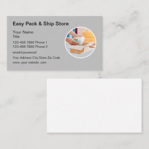 Pack And Ship Parcel Logo Business Card