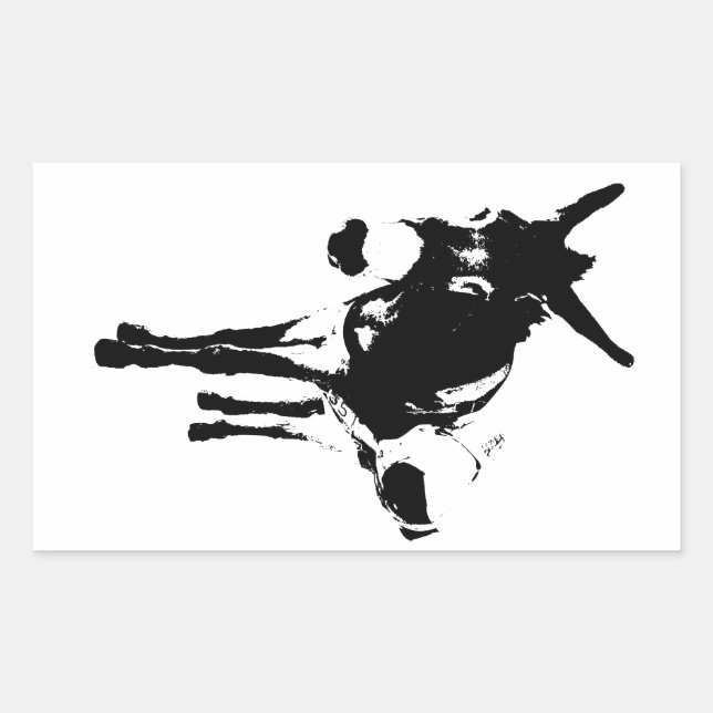 Pack Burro Rectangular Sticker (Front)