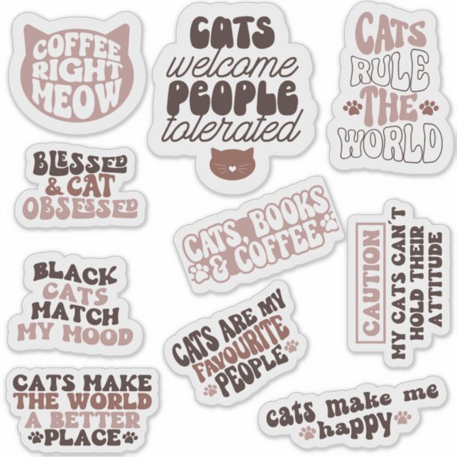 pack cat cute groovy motivational quote funny (Front)
