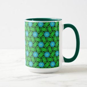 Pack MUG Jimette Design blue and green