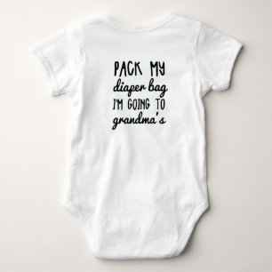 PACK MY DIAPER BAG BABY BODYSUIT