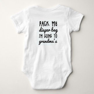 PACK MY DIAPER BAG BABY BODYSUIT