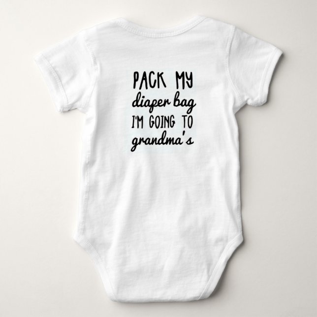 PACK MY DIAPER BAG BABY BODYSUIT (Back)
