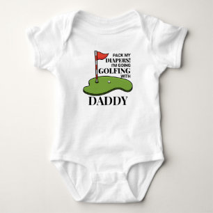 Pack My Diapers I'm Going Golfing With Baby Bodysuit