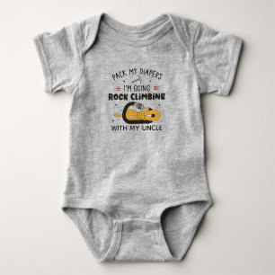 Pack My Diapers I'm Going Rock Climbing with Daddy Baby Bodysuit