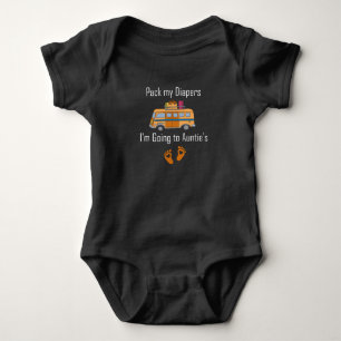 Pack My diapers I'm Going to Auntie's Gift From  Baby Bodysuit
