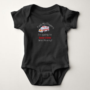 Pack My Diapers I'm Going To Save Lives With Mummy Baby Bodysuit