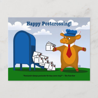 PACK OF 10 Postcrossing Post Cow Postcards