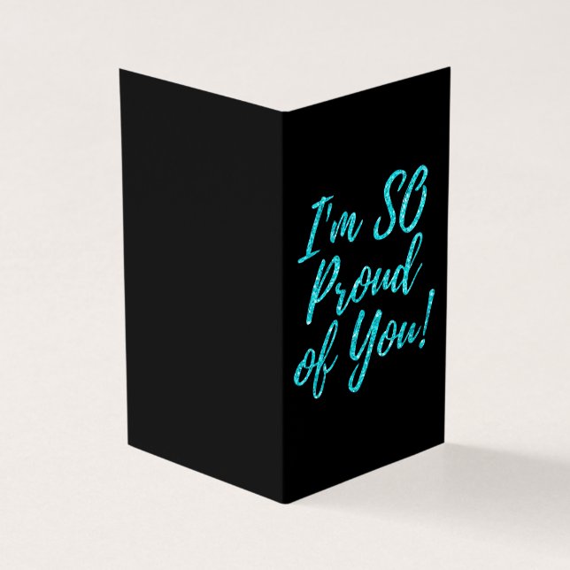 Pack of 25 Blue So Proud Glitter Graduation (Outside)