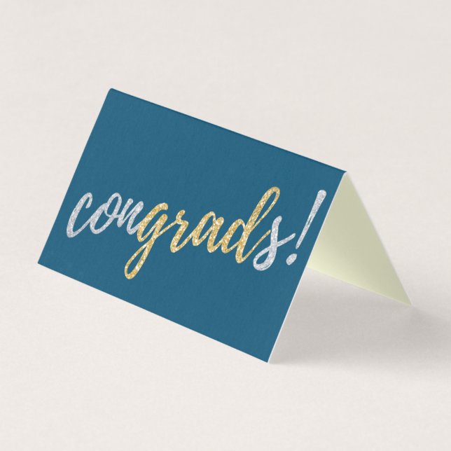 Pack of 25 Congrads! Glitter Graduation Cards (Front)