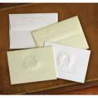 Pack of 25 Embossed Initial Folded Note Cards