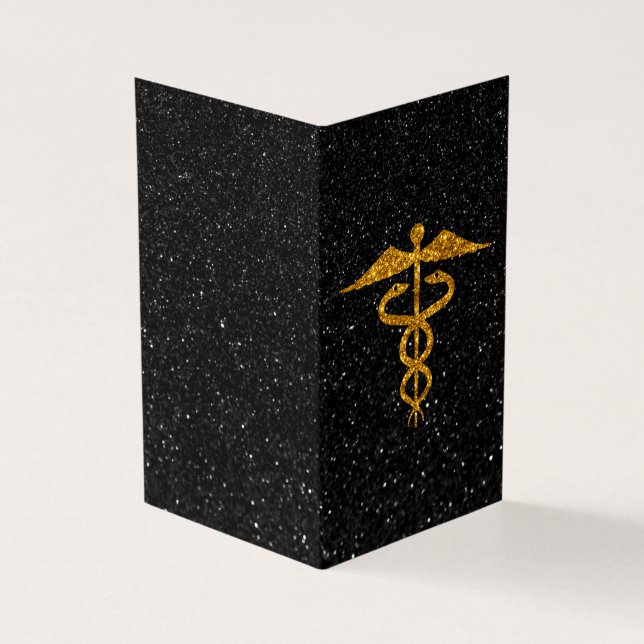 Pack of 25 Glitter Caduceus Medical Graduation (Outside)