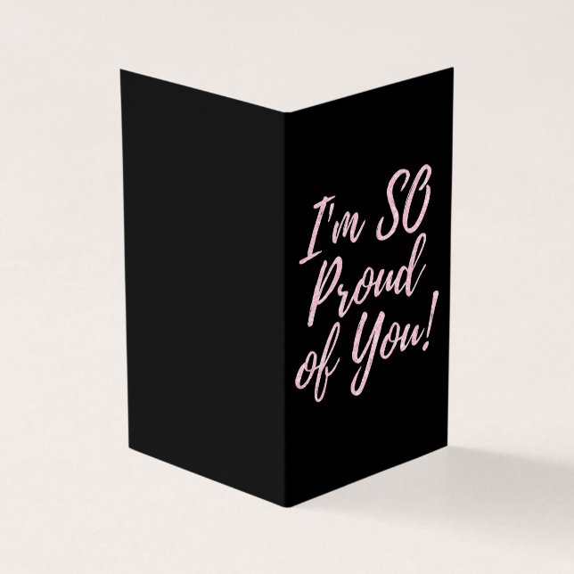 Pack of 25 Pink So Proud Glitter Graduation (Outside)