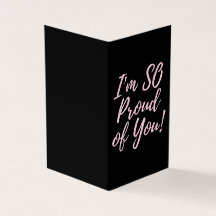 Pack of 25 Pink So Proud Glitter Graduation