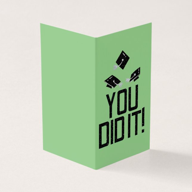 Pack of 25 You did it! Glitter Graduation Cards (Outside)