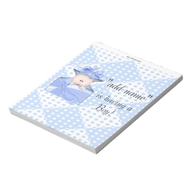 Pack of Baby Shower Candy Bar Wrapper Party Favour Notepad (Rotated)