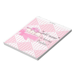 Pack of Baby Shower Candy Bar Wrappers Party Notepad