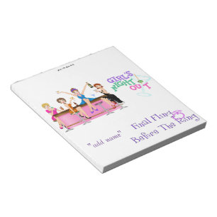Pack of Bachelorette Candy Bar Wrapper Party Favou Notepad