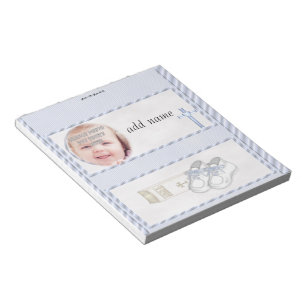 Pack of Baptism Candy Bar Wrapper Party Favour Notepad
