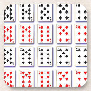 Pack of Cards On White Coaster