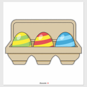 Pack of Colourful Cartoon Easter Eggs