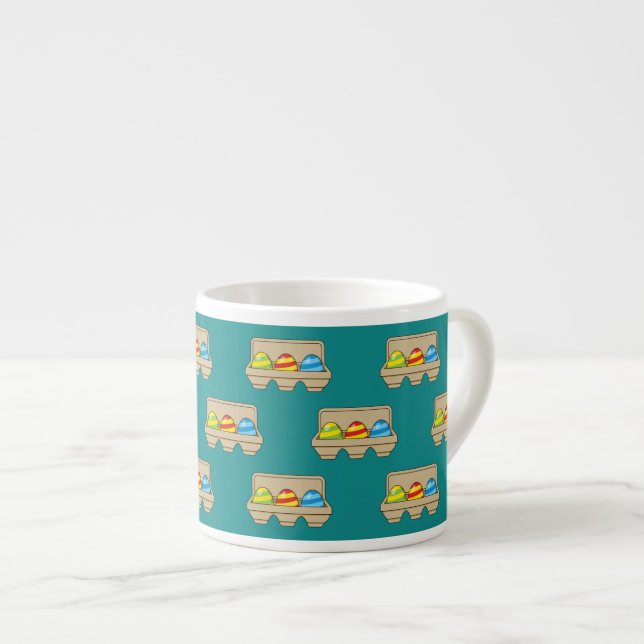 Pack of Colourful Cartoon Easter Eggs Espresso Cup (Front Right)