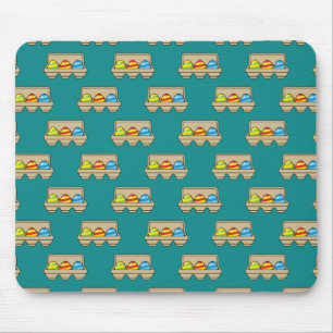 Pack of Colourful Cartoon Easter Eggs Mouse Mat