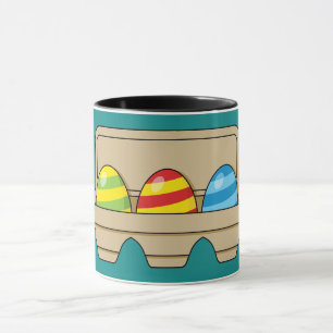 Pack of Colourful Cartoon Easter Eggs Mug