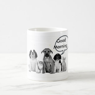 PACK OF DOGS COFFE/TEA MUG SAYS GOOD MORNING