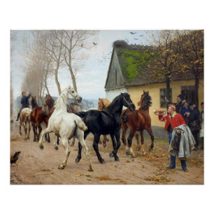 Pack of Horses circa 1878 Poster