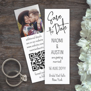 Pack of Mini Bookmark Wedding Save the Date Cards