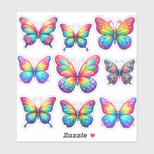 pack of rainbow butterflies (Sheet)