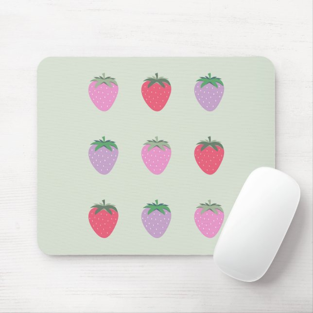 Pack Of Strawberries Mouse Mat (With Mouse)