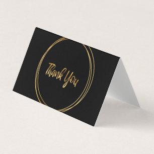 Pack of Thank You Cards with gold circles