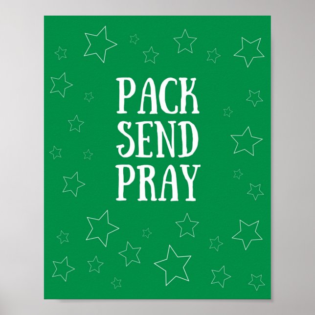 Pack Send Pray Green Poster (Front)