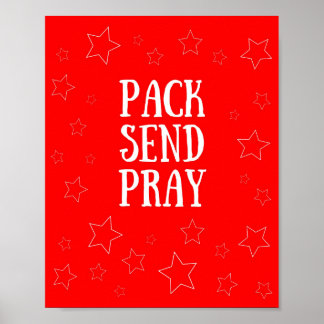 Pack Send Pray Red Poster