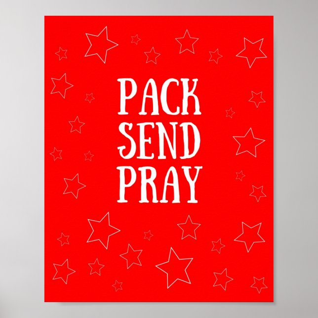 Pack Send Pray Red Poster (Front)