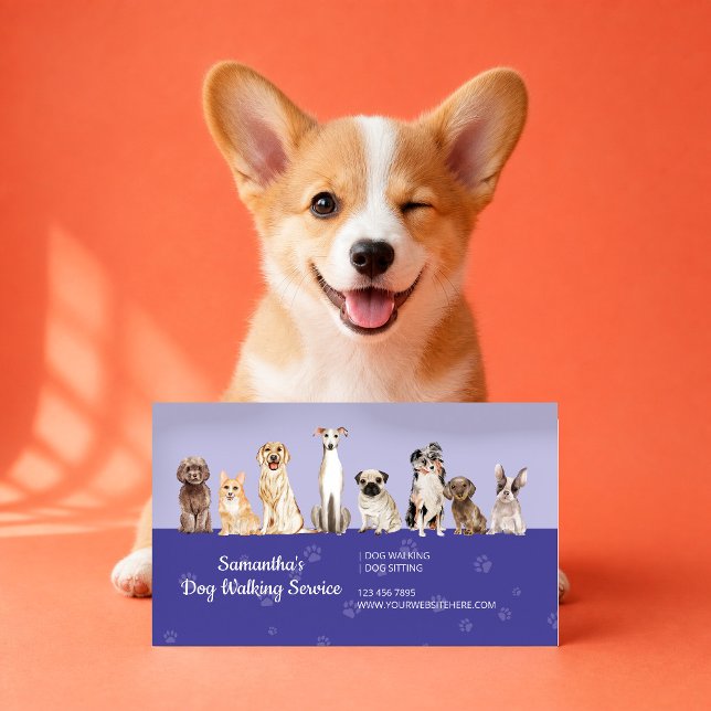 Pack Walk Dog Service Group Pet Care Business Card (Creator Uploaded)
